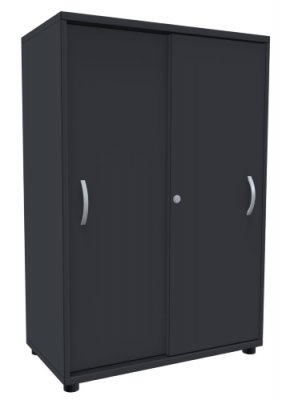 Schiebetürenschrank 3 OH, 80 cm onyxgrau