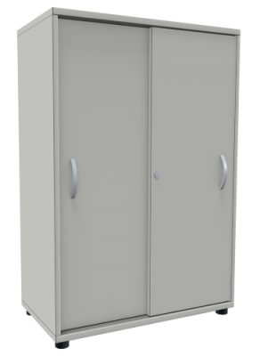 Schiebetürenschrank 3 OH, 80 cm weiss