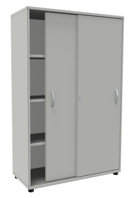 Schiebetürenschrank TEN 4 Ordnerhöhen, 100 cm breit weiss