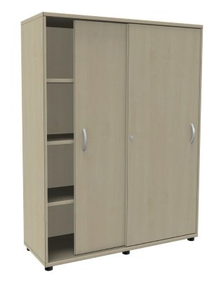 Schiebetürenschrank TEN 4 Ordnerhöhen, 120 cm breit Ahorn