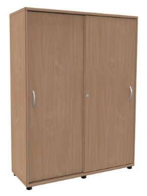 Schiebetürenschrank TEN 4 Ordnerhöhen, 120 cm breit Buche