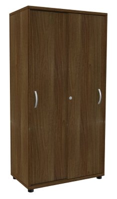 Schiebetürenschrank TEN 4 Ordnerhöhen, 80 cm breit Nussbaum
