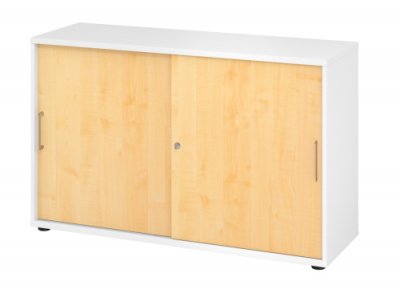 Schiebetürenschrank VH9 2 OH 120 cm weiss ahorn