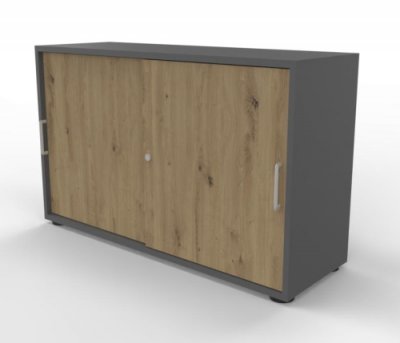 Schiebetürenschrank VH9 2 OH 120 cm Grafit-Asteiche