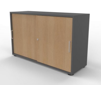 Schiebetürenschrank VH9 2 OH 120 cm Grafit-Eiche