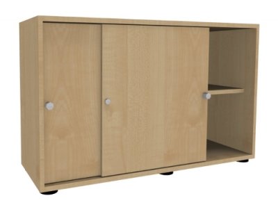 Schiebetürenschrank Master 2 Ordnerhöhen Ahorn