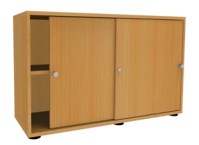 Schiebetürenschrank Master 2 Ordnerhöhen Buche