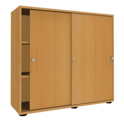 Schiebetürenschrank Master 3 Ordnerhöhen Buche