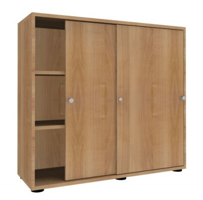 Schiebetürenschrank Master 3 Ordnerhöhen Nussbaum