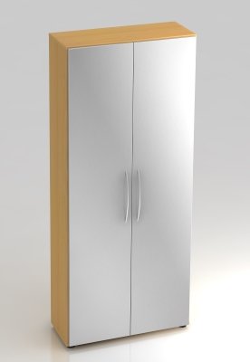 Aktenschrank Basis 5 Ordnerhöhen Buche silber