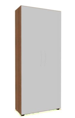 Aktenschrank Basis 5 Ordnerhöhen Nussbaum-Weiss