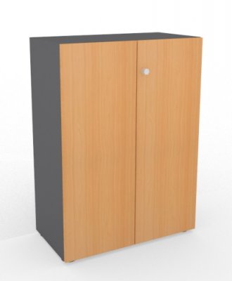 Aktenschrank Master 3 Ordnerhöhen Grafit/Buche