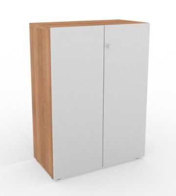 Aktenschrank Master 3 Ordnerhöhen Nussbaum/Silber