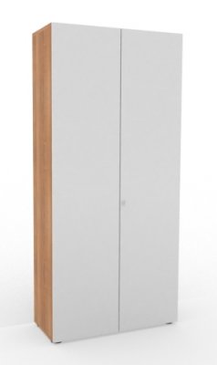 Aktenschrank Master 100 cm breit Nussbaum/Silber