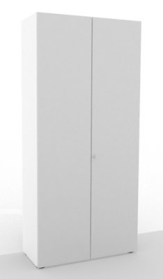 Aktenschrank Master 100 cm breit Weiß/Silber