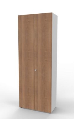 Aktenschrank Master 6 OH 80 cm breit Weiss-Nussbaum
