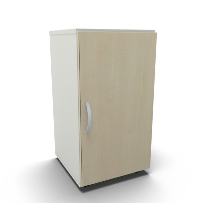 Aktenschrank Mega 2 OH 40 cm breit Weiss Ahorn