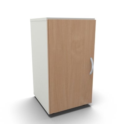 Aktenschrank Mega 2 OH 40 cm breit Weiss Buche