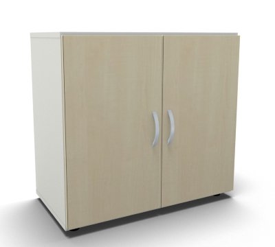 Aktenschrank Mega 2 OH Weiss Ahorn