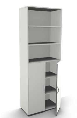Schrank Mega 6 OH 80 cm breit Türen 3 OH Weiss
