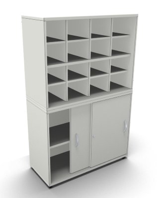 Fächerschrank TEN mit 16 Fächern Weiss