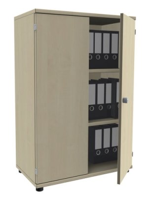 Aktenschrank TEN 3 Ordnerhöhen 80 cm breit Ahorn