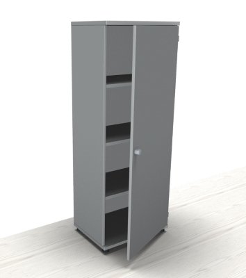 Aktenschrank TEN 4 Ordnerhöhen 60 cm Schloss links Lichtgrau