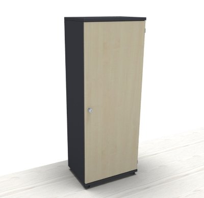 Aktenschrank TEN 4 Ordnerhöhen 60 cm Schloss links onyxgrau Ahorn