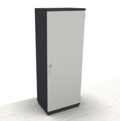 Aktenschrank TEN 4 Ordnerhöhen 60 cm Schloss links onyxgrau Weiss