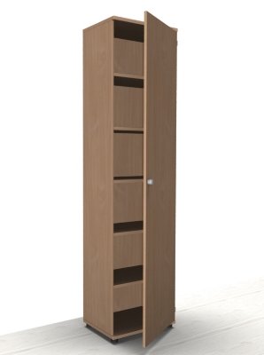 Aktenschrank TEN 6 Ordnerhöhen 60 cm Schloss rechts Buche