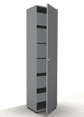 Aktenschrank TEN 6 Ordnerhöhen 60 cm Schloss rechts Lichtgrau