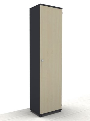 Aktenschrank TEN 6 Ordnerhöhen 60 cm Schloss rechts onyxgrau Ahorn