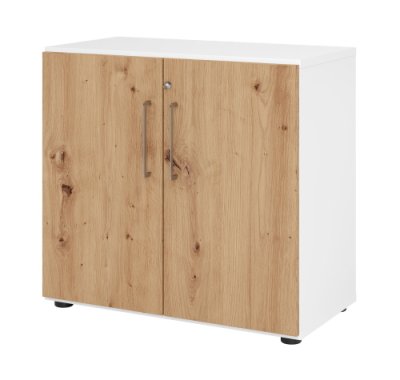 Schrank VH9 2 OH 80 breit Weiss-Asteiche