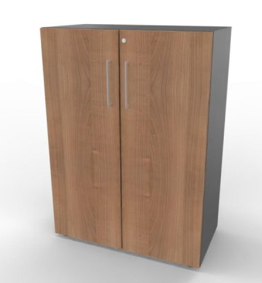 Schrank VH9 3 OH 80 breit Grafit-Nussbaum