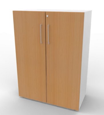 Schrank VH9 3 OH 80 breit Weiss-Buche