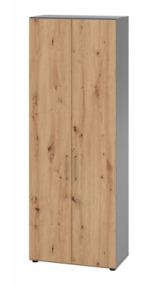 Büroschrank VH9 6 OH 80 cm Grafit-Asteiche