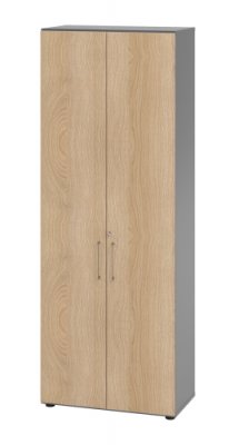 Büroschrank VH9 6 OH 80 cm Grafit-Eiche