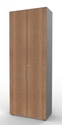 Büroschrank VH9 6 OH 80 cm Grafit-Nussbaum