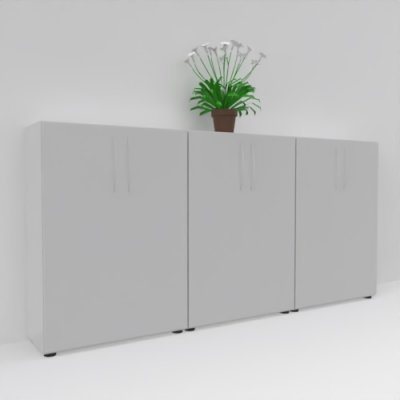 Büro Schrankwand Basis K5 Lichtgrau