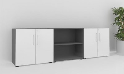 Sideboard VH15 240 cm breit Grafit-Weiß