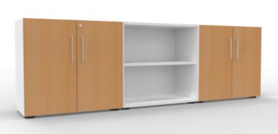 Sideboard VH15 240 cm breit Weiß-Buche