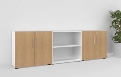 Sideboard VH15 240 cm breit Weiß-Eiche