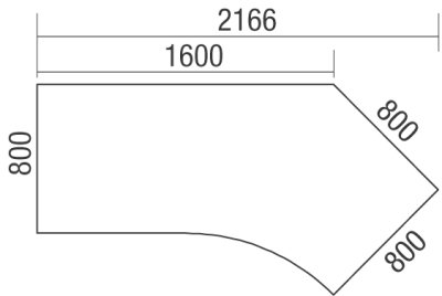 Schreibtisch 135° Buche