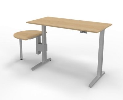 Schreibtisch XBM mit Anbautisch Ahorn