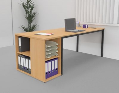 Schreibtisch SV16 mit Anstellregal Buche