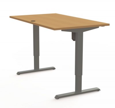 Schreibtisch CS 140x80 cm elektrisch höhenverstellbar Buche