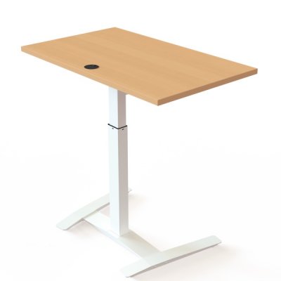 Steh-Sitz-Tisch CSW 100x60 cm elektrisch höhenverstellbar Buche ohne Rollen