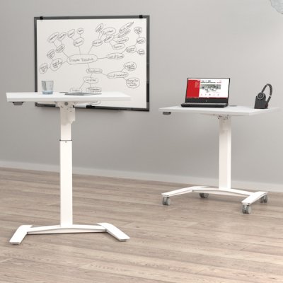 Steh-Sitz-Tisch CSW 100x60 cm elektrisch höhenverstellbar Weiß