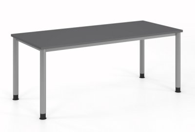 Schreibtisch Hamburg 180x80cm Grafit-Silber