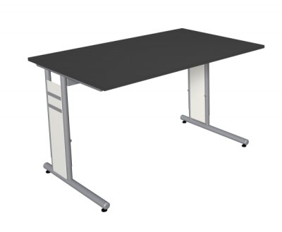 Schreibtisch Form4 C-Fuss 120 cm Anthrazit